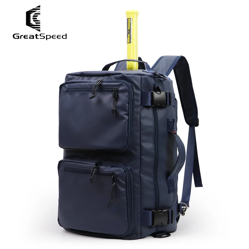 Greatspeed Tennis Badminton Backpack for 2Pcs Racket , Single Shoulder Hand-Held, Multi-Purpose Sports Bag, Waterproof 3 In 1 2
