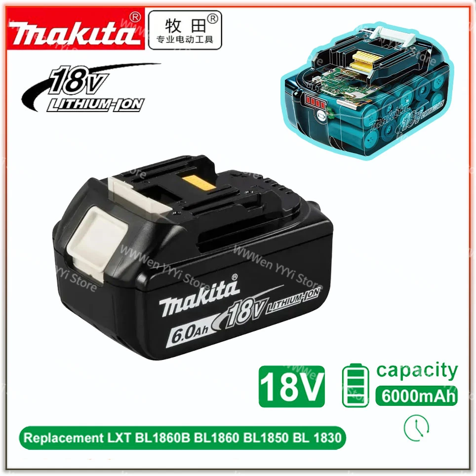 

NEW Original Makita 18V 3.0/5.0/6.0Ah Li-Ion Battery For Makita BL1830 BL1815 BL1860 BL1840 Replacement Power Tool Battery