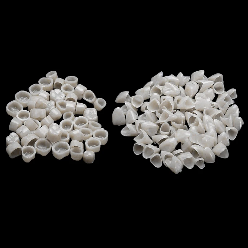 Dental Temporary Crown Material For Anterior 50 Pcs + Molar 50 Pcs Teeth Veneers Oral Care Tool Dental Treatment 2bags, tooth cover