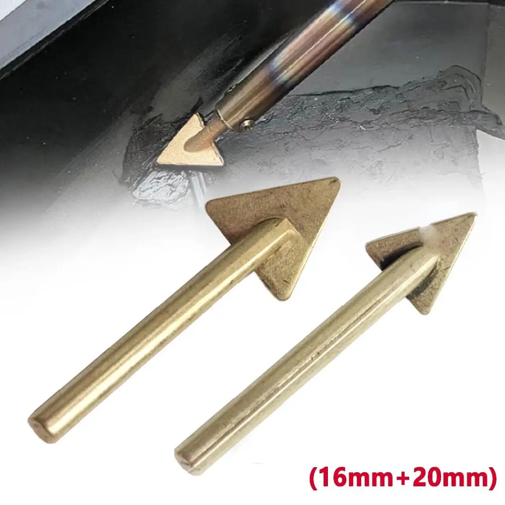 

16/20mm Triangular Soldering Iron Head Smoothing Head Replacement Tip For 60W Plastic Welding Bumper Repair Tool Y9X8