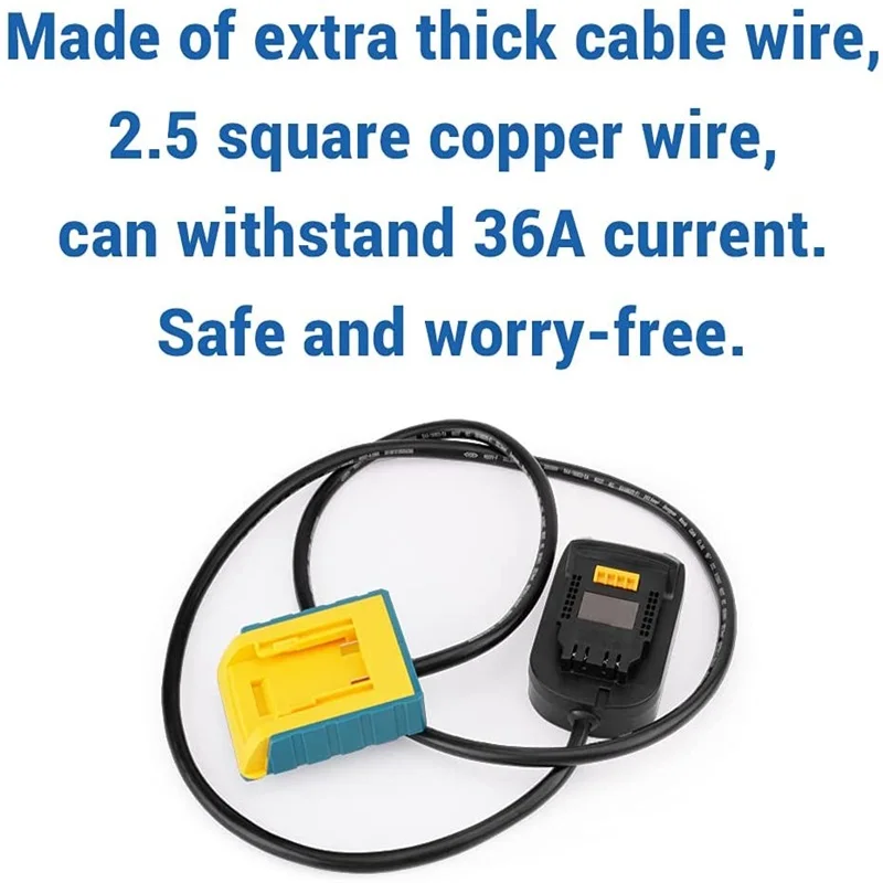 Bateria Extensão Cord Tool eu Plug Baterias de Lítio e Ferramentas Adequado para Makita Bosch Milwaukee Dewalt 18v - Image 5