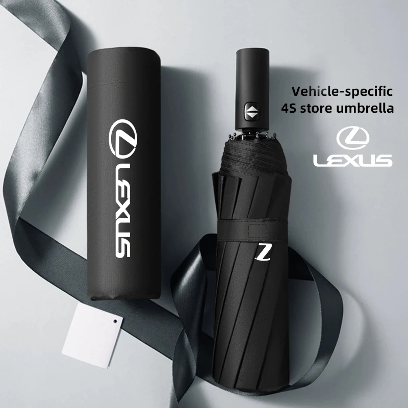 LEXUS　傘 車のロゴ自動折りたたみ傘抗 UV 傘レクサス F スポーツ ES RX NX