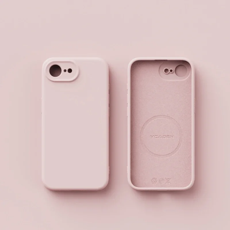 Luxury Magnetic Soft Liquid Silicone Phone Case with Matte Skin Feel Back Cover