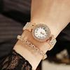 H11 Fashion Roman Pattern Diamond Ladies Watch for women Quartz Women's Watch Girls Lady Clock Bracelet Chains 6