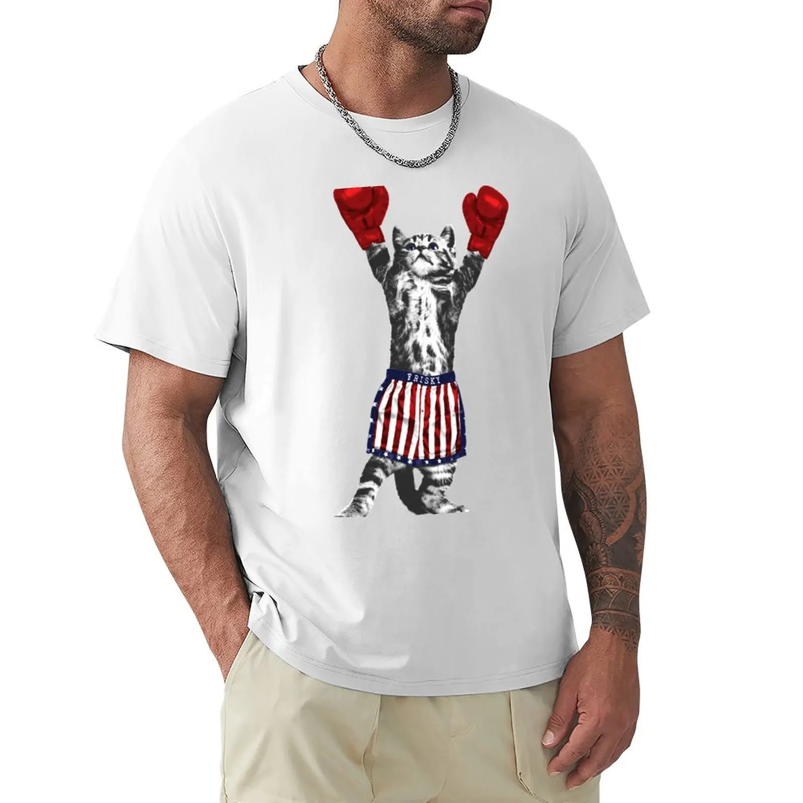 Frisky Balboa T-Shirt Abbigliamento Estetico Customs Animal Prinfor Boys Mens T-Shirt Casual Elegante