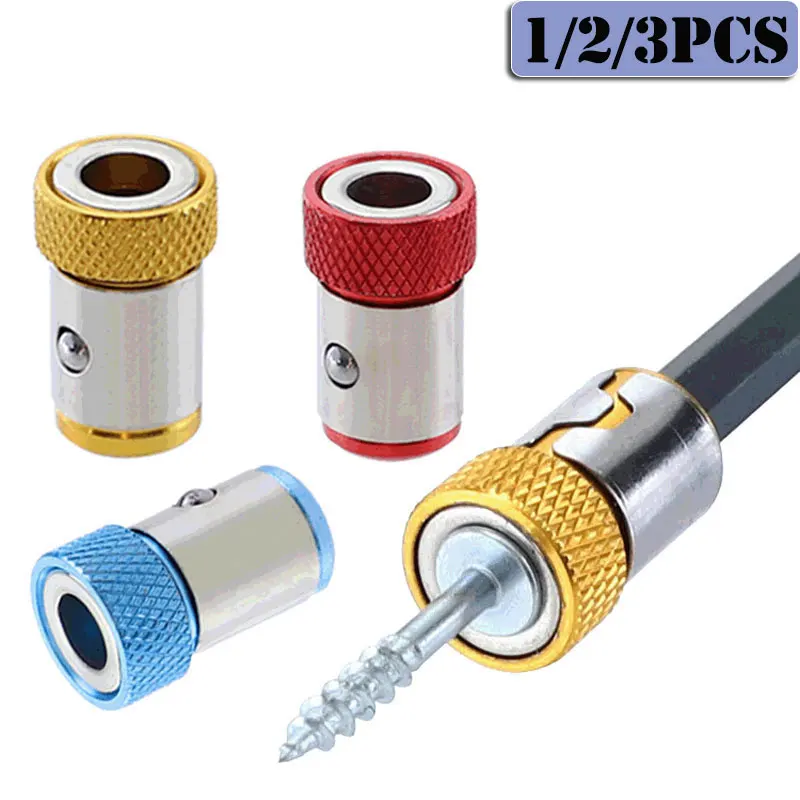 

3/2/1pc Universal Magnetic Ring Bit Holder Screwdriver Ring for Phillip Electric Drill Bit 1/4'' Screw Driver Strong Magnetizer