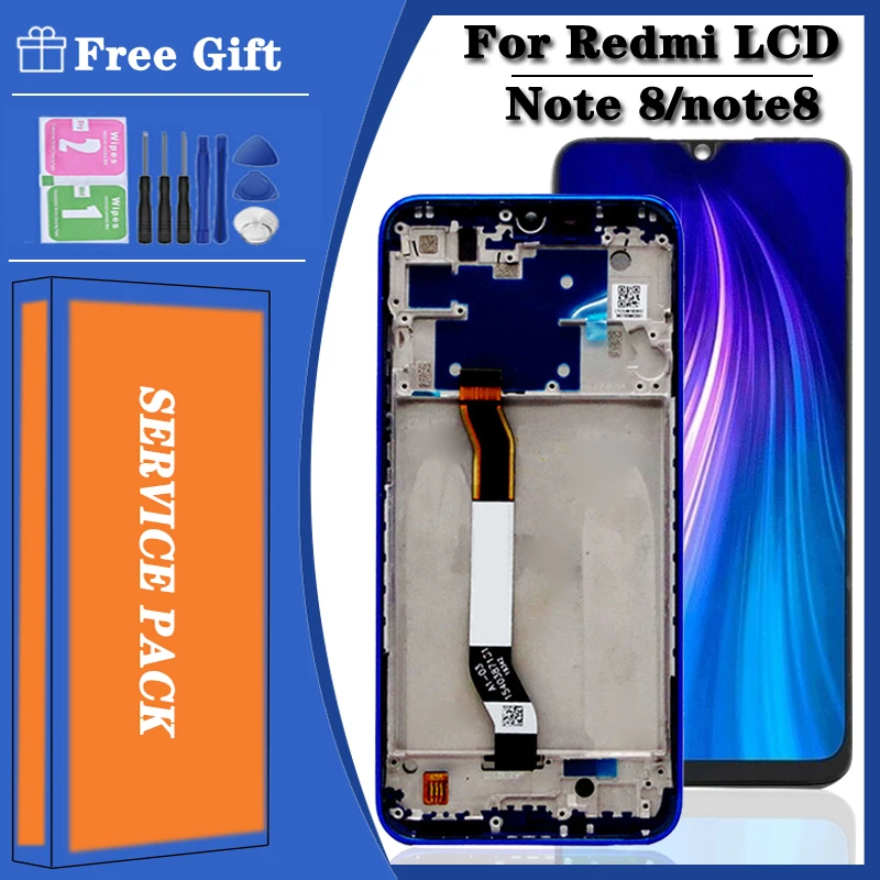

ЖК-дисплей 6,3 дюйма AAA + для Xiaomi Redmi Note 8, ЖК-дисплей M1908C3JH M1908C3JG, сенсорный экран с дигитайзером в сборе для Redmi Note8, ЖК-рамка