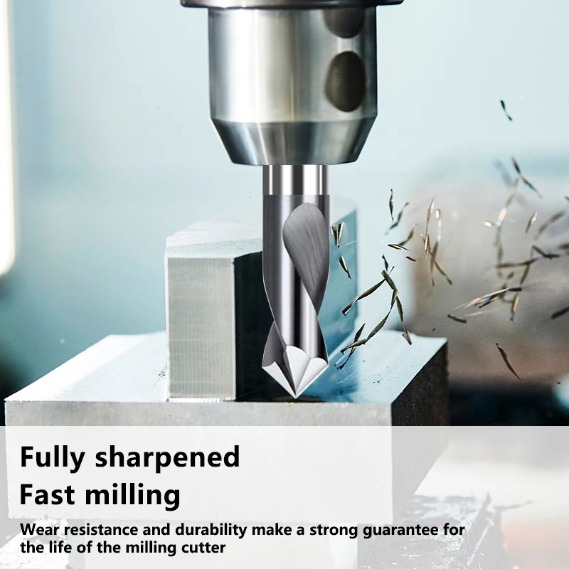 XCAN Spot Bohrer 90 Grad 2-12mm Fase Mühle Stub Ausgangs Lage Zentrum Bit CNC Router Bit Fräsen hartmetall-schaftfräser – Detail 5