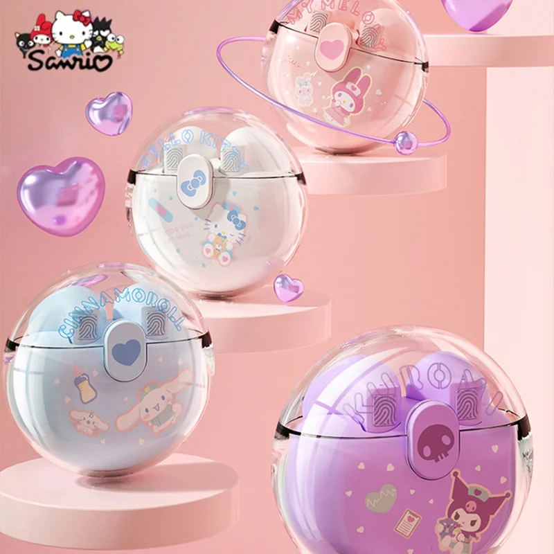 

Sanrio Cinnamoroll Bluetooth Headphones Kuromi True Wireless Headset My Melody Sport Noise Reduction Touch Control Game Earphone