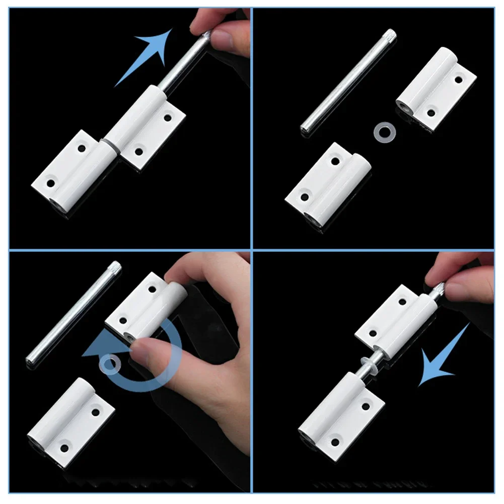 Plastic Steel Flat Hinge Folding Hinge Aluminum Alloy Screen Window Loose Leaf Detachable Home Improvement Door Hardware