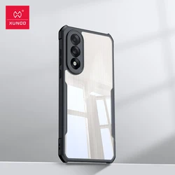 Xundd Airbag Shockproof Transparent Phone Case with Camera Protection - Acrylic and TPU (Black Clear)