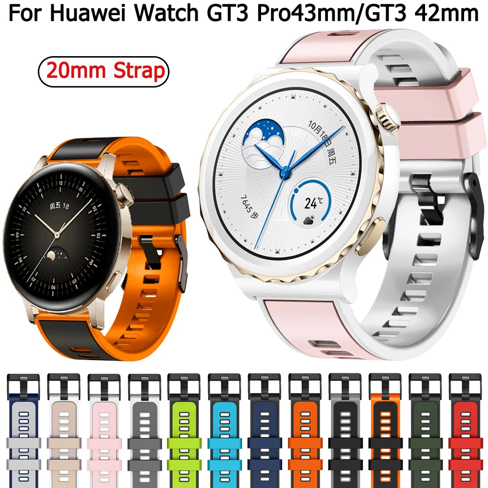 

Ремешок силиконовый для смарт-часов, браслет 20 мм Correa для Huami Amazfit GTS 2 mini 3 2e, GTS2 GTS Bip U 3 pro GTR 42 мм