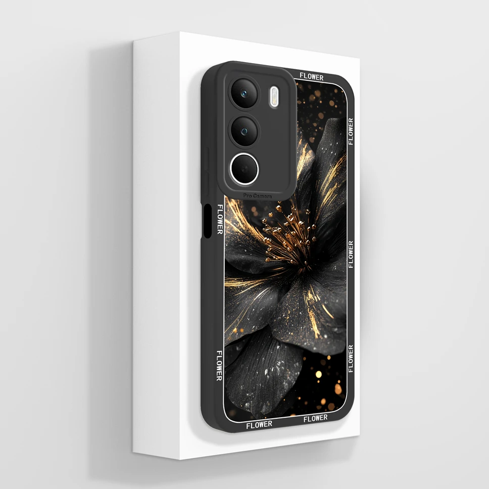 Lovely Flowers Pattern Shockproof Phone Case - Full Protection Cover