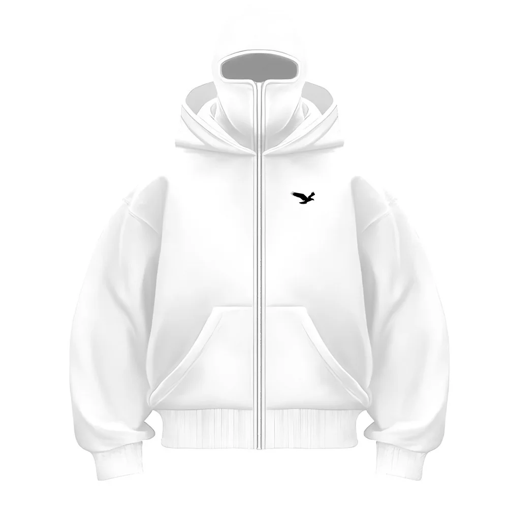 سترة بغطاء للرأس بأكمام طويلة متعددة الجيوب للرجال...