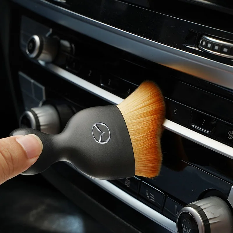 فرشاة تنظيف السيارة الداخلية أداة إزالة الغبار لشقق السيارة الهوائية لمازدا 3 6 CX5 2 CX3 CX9 MX5 RX8 Axela Demio Atenza MS