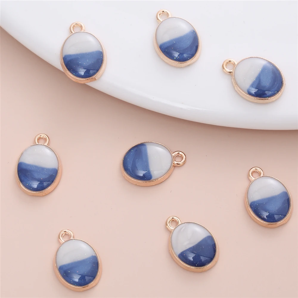 

10Pcs/Set Summer Girly Kawaii Ocean Accessories Resin Enamel Charms Women's Jewelry Making Supplies Pendant Necklace Earring