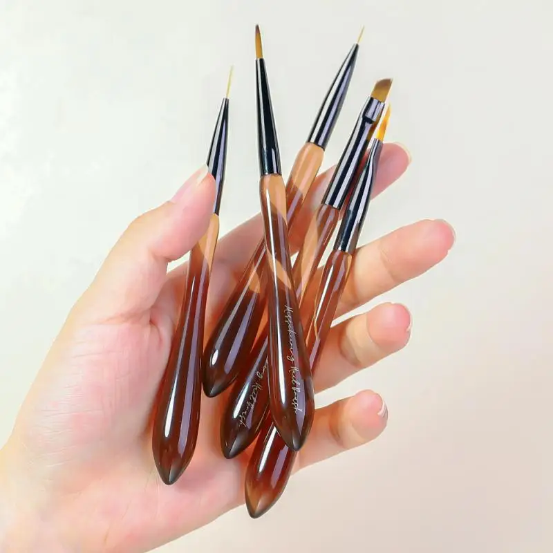 

New 2023 Multiple Nail Art Nail Brush Design Tip Drawing Carving Dotting Nail Pen Builder Flat Liner Acrylic Gel Polish Manicure