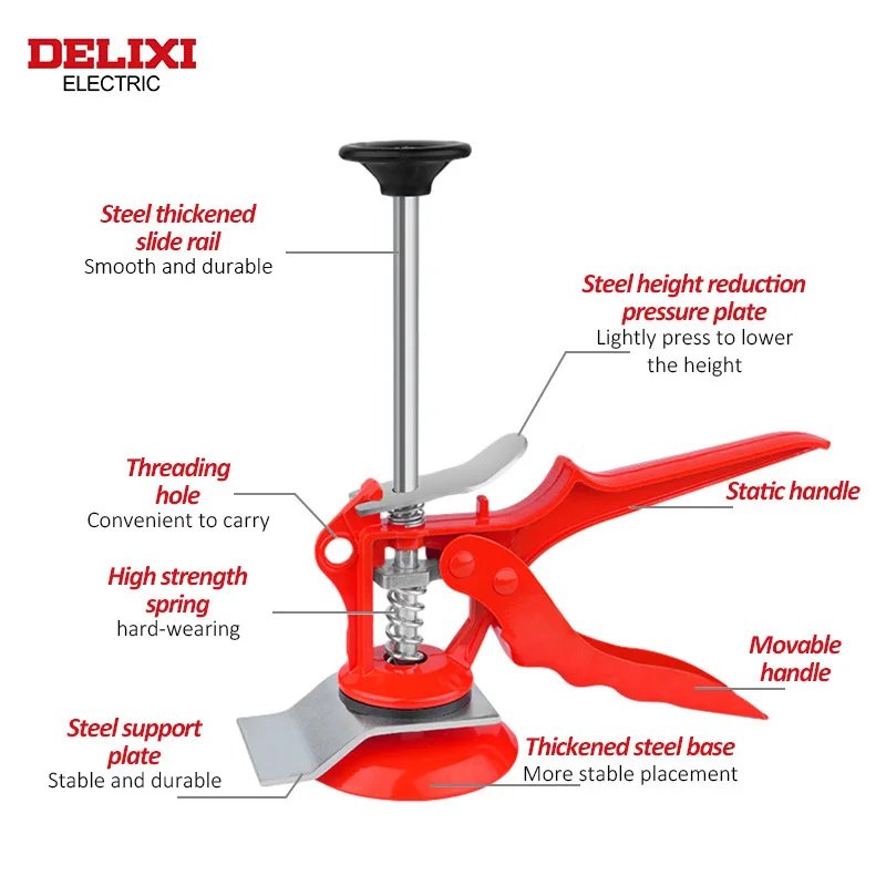 DELIXI ELECTRIC Jack-up Device Tile Height Regulator Elevator Locator Crowbar Tools