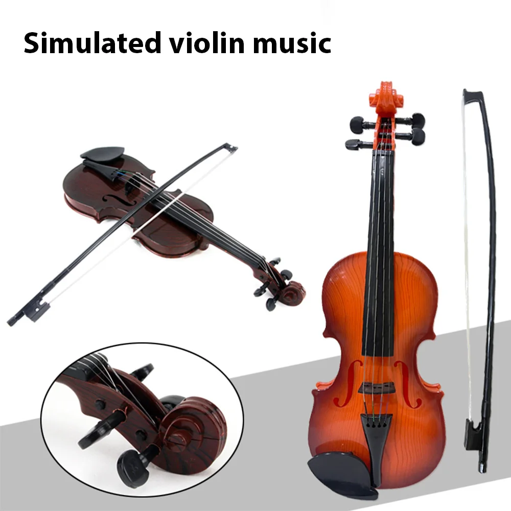 Simulated Violin Music Practice Violin for Beginners Kit Exquisite Workmanship Performance Props Gifts Adjustable Strings