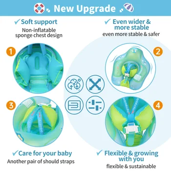 Baby Swimming Ring Newborn Baby Float Inflatable Kids Swimming Pool Accessories Infant Circle Inflatable Raft Children's Toy 4