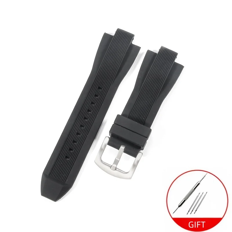 Durable Waterproof Silicone Rubber Watchband Bracelet Watch Strap Accessories