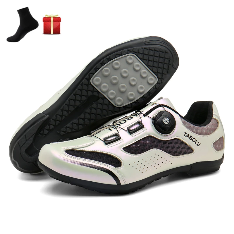 Zapatillas de ciclismo sin calas para hombre y mujer, calzado deportivo para bicicleta de montaña, Spd, triatlón, al aire libre - AliExpress