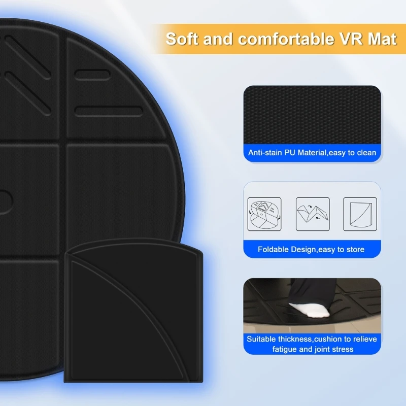 Universal Mat Non-slip Floor Mats Portable Cushion PU Leather Virtual Reality Sports Gaming Cushion for Switches