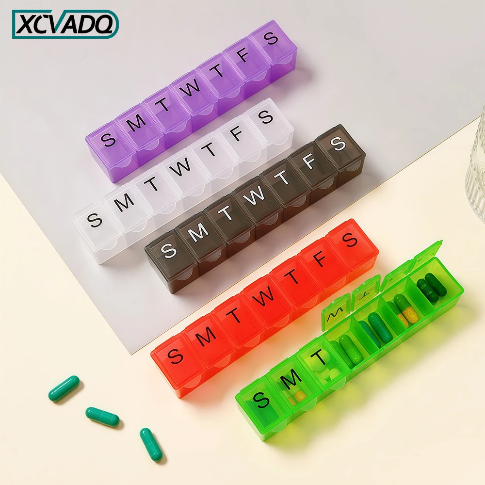 Weekly Pill Organizer, 7-Day Easy-Open Medicine Container