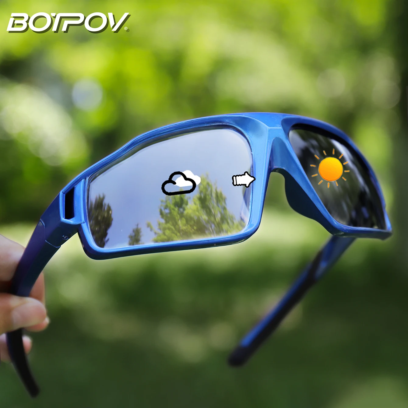 Lunettes de soleil photochromiques VTT vélo pêche - UV400 - Course randonnée conduite homme femme