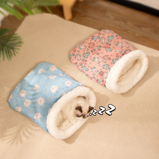 Cat Sleeping Bag Soft winter Fluffy Feel Thickened Pet Pocket Type Quilt Bed Soft Comfortable Warm Nest Pet Supplies 3