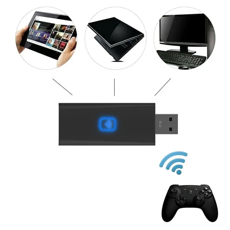 AU61-게임패드 수신기 PS5용 PS4용 PS3용 스위치 원 호환 블루투스 무선 컨트롤러 어댑터 변환기
