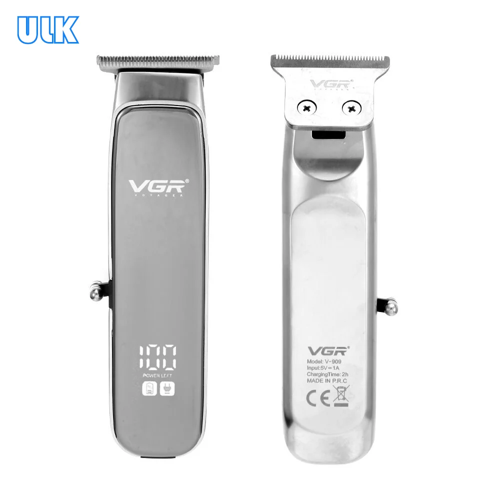 

Vgr Profession Hair Trimmer Clipper Beard Trimmer for Men Electric Men's Shaver LCD 0mm Haircut Machine Machine Carving Head