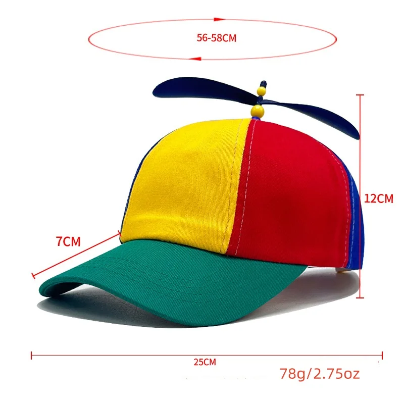 Summer Costume Adult Funny Clown Fancy Cosplay Rainbow Cap Helicopter Propeller Top Hats BowTie Y-back Suspenders Accessories