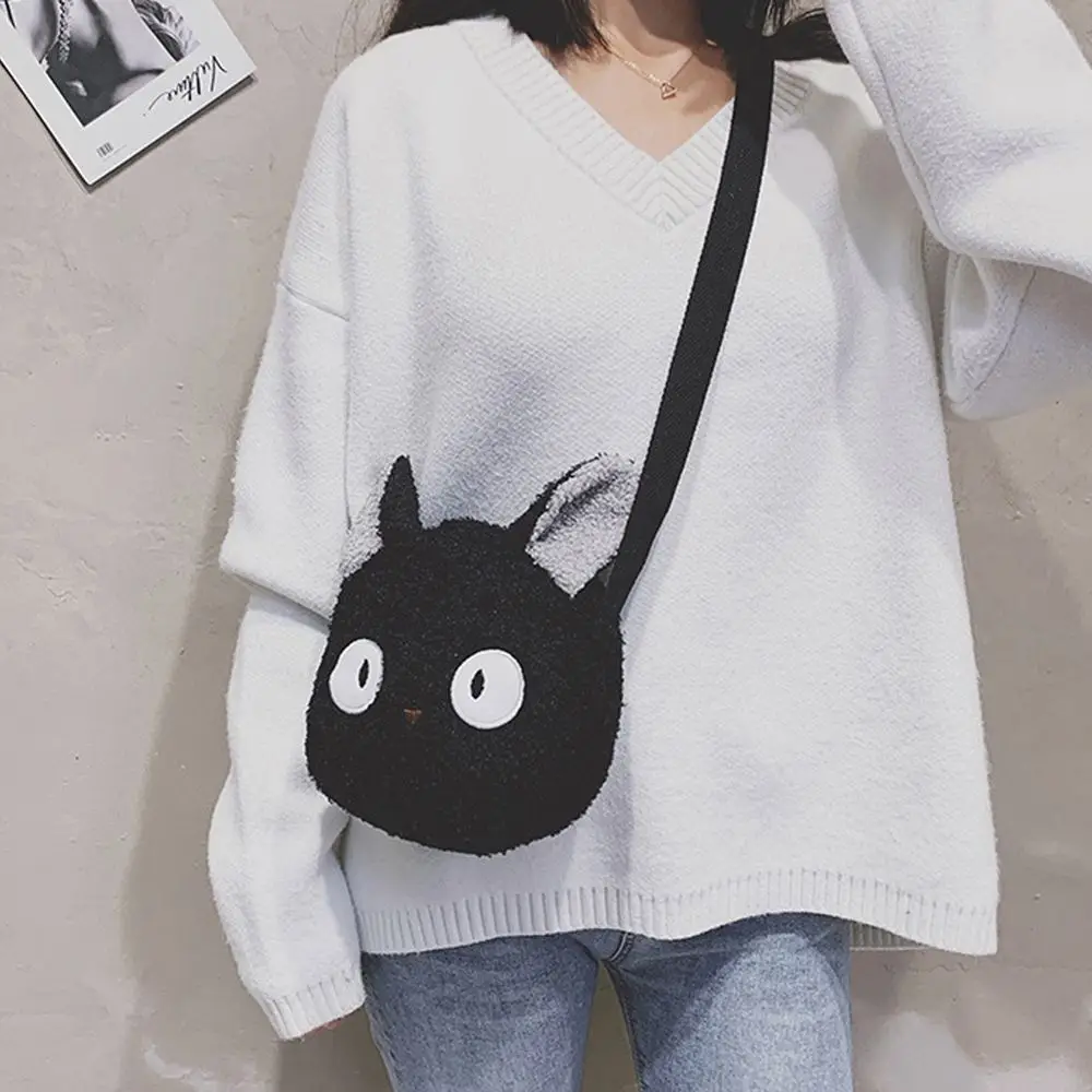 

Japanese Cute Cat Plush Women's Crossbody Bag Handbag Mini Shoulder Messenger Bag Female Animal Pattern Fashion Pouch