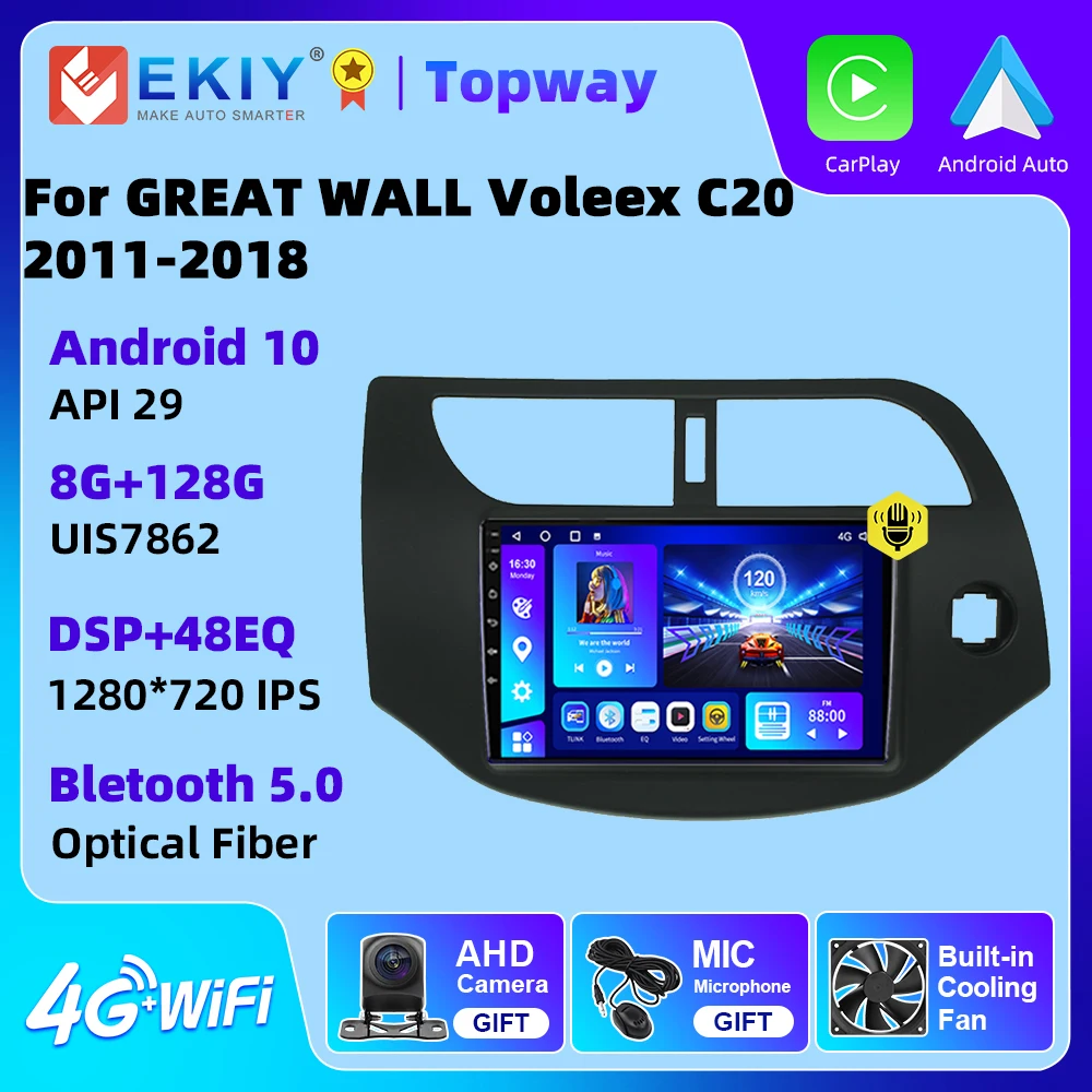 

EKIY Android 10 Car Radio for GREAT WALL Voleex C20 2011-2018 GPS Navigation Android Auto 4G Carplay DSP DVD Player