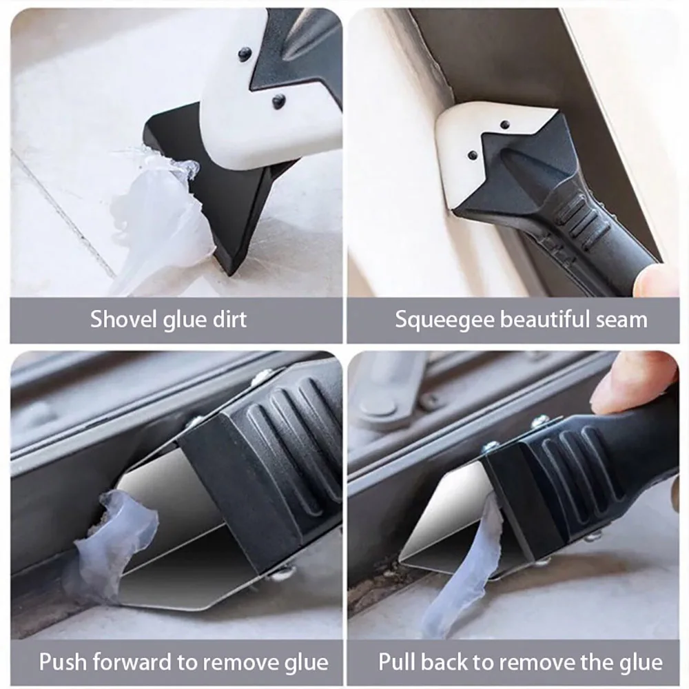 5 in1 Silicone Scraper Tool Set Sealant Smooth Scraper Caulk Finisher Grout Kit Tools Floor Mould Removal