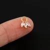 1pc Dangle Earrings For Women Zircon Crown Pendant Silver Color Stainless Steel Hoops Ear Cartilage Rook Piercing Jewelry CC193 4