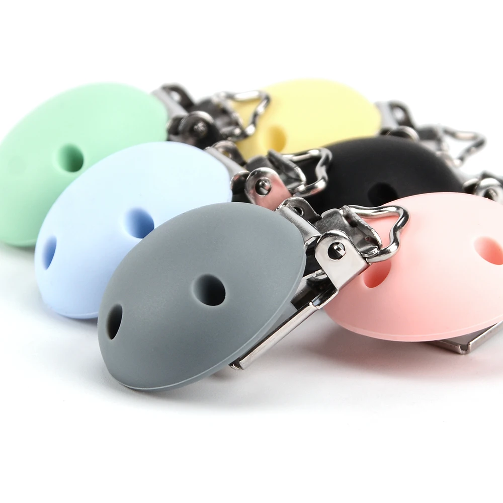 Teething Toys Lofca Silicone Clip 5 PCS Baby Pacifiers for DIY Pacifier Chain Nursing