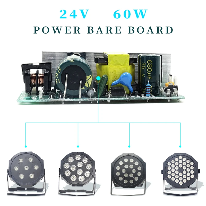 Power Supply 24v Output 60w 110v/220v Inout 18x3w 7x12w Led Par Lights Stage Light Repair Parts