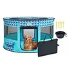 44'' Portable Foldable Pet Playpen - Waterproof for indoor /Outdoor Dog Crate with Removable Zipper for Dogs, Cats & Puppies 1
