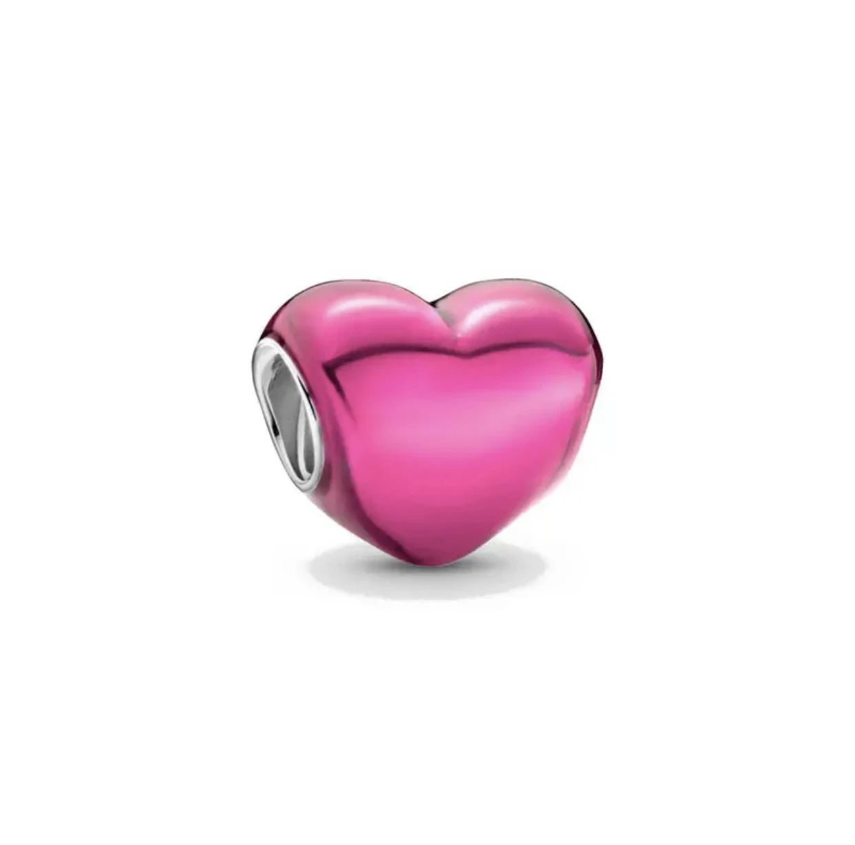 925 Sterling Silver Sweet cute boy Girl Love Pink heart Robot DIY beads fit snake bone charm bracelet feminine jewelry gifts silver jewelry