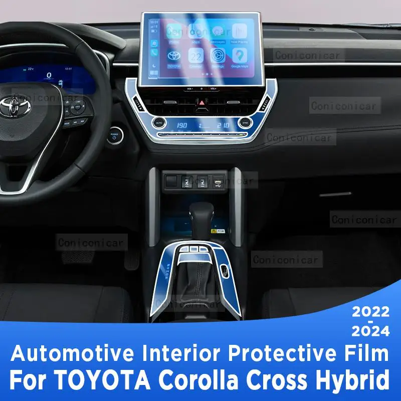 

For Corolla Cross Hybrid 2022-2023 Gearbox Panel Navigation Screen Automotive Interior TPU Protective Film Anti-Scratch Sticker