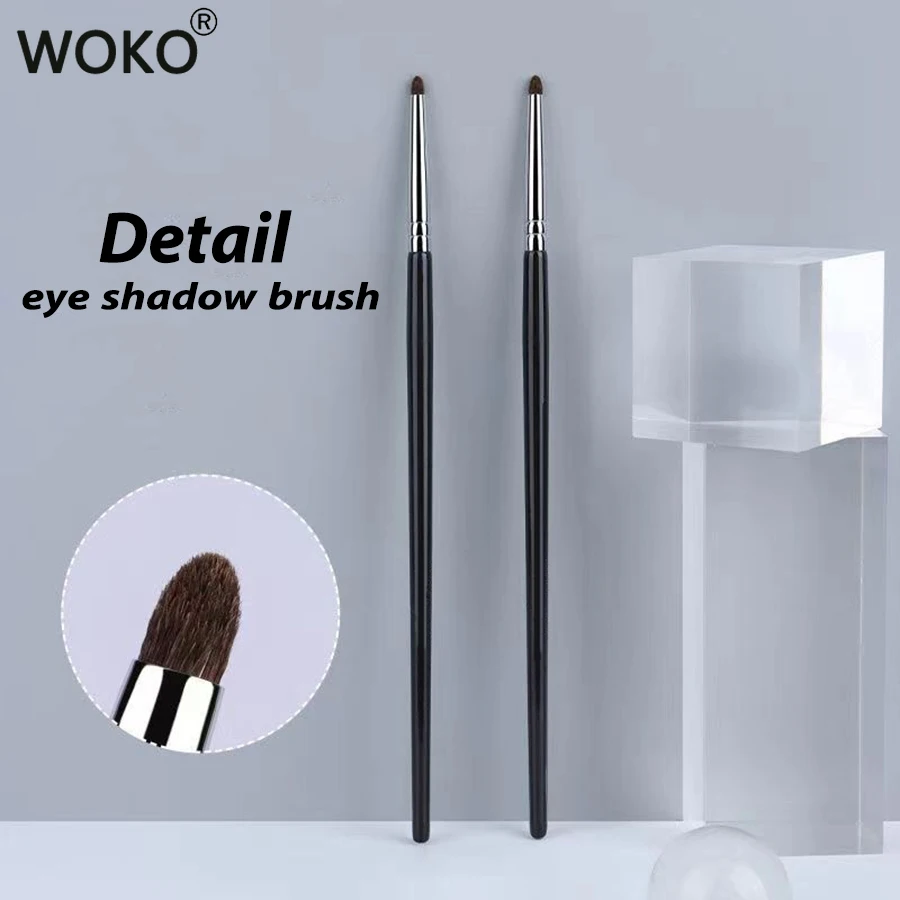 Detail Eye Shadow Brush Makeup Brush Smudge Eyeliner Smudge Brush Horse Hair Round Head Precise Eyeshadow  Makeup Tool 2