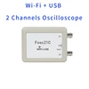 Fosc21C 2-channel WIFI wireless oscilloscope USB PC oscilloscope 1Mhz sampling rate portable oscilloscope MCU development 6