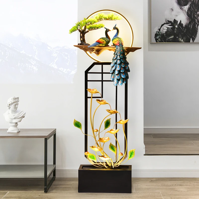 

PQF водяная занавеска на стену, большая Циркулирующая вода, ТВ-шкаф, гостиная, напольное украшение на удачу