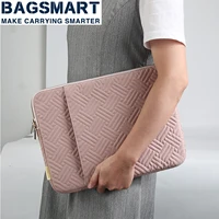 BAGSMART остини ноутбук барои Macbook Air pro 13 Case 15.6/13.3 дюйм халтаи ноутбук Лавозимотҳои ноутбук Парвандаи ба зарба тобовар барои мардон занон 1