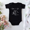 Father and Son Printed Matching Clothes Cotton Dad T-shirt Baby Bodysuit Perfect Gift for Father's Day Family Clothes 4