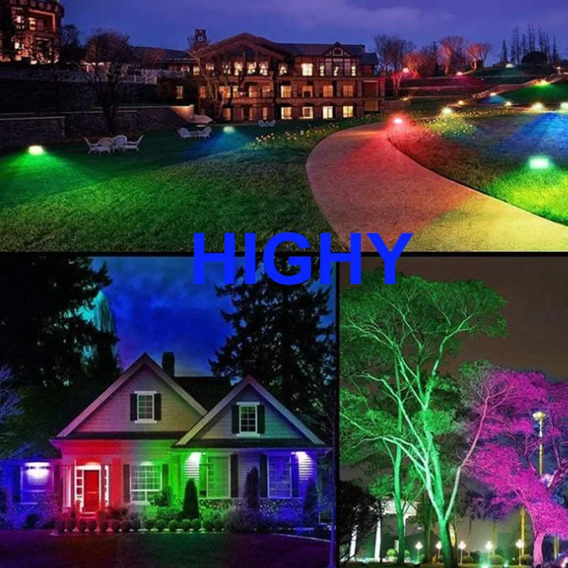 Description Picture 2 of itemnew Garden Decorations Light LED IP65 Waterprof LED Lawn Lamp 220V110V 12V Warm white Green 5W 10W Landscape Spike Spotlights