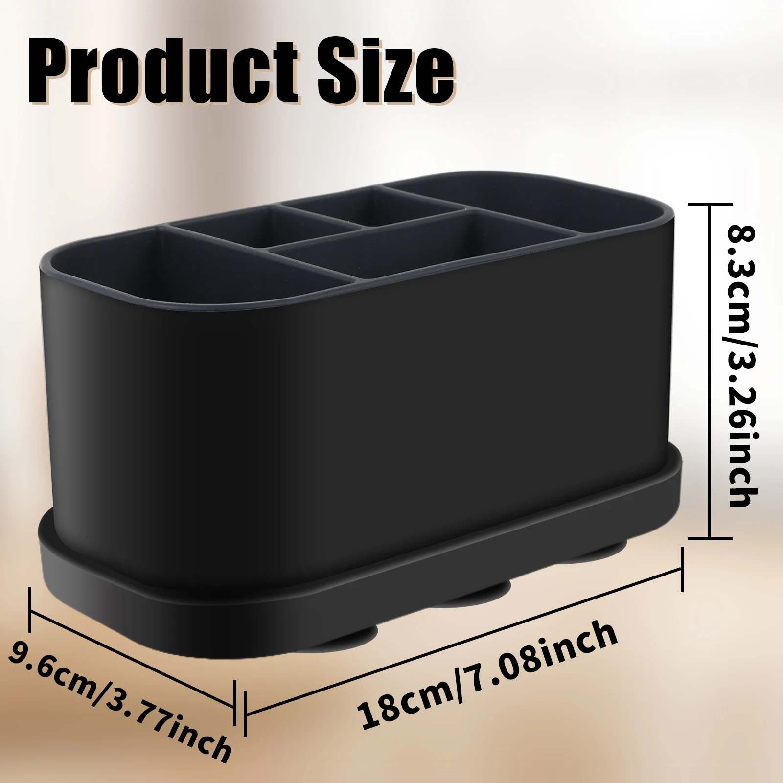 Silicone Bathroom Toothbrush Holder with Suction Cup
