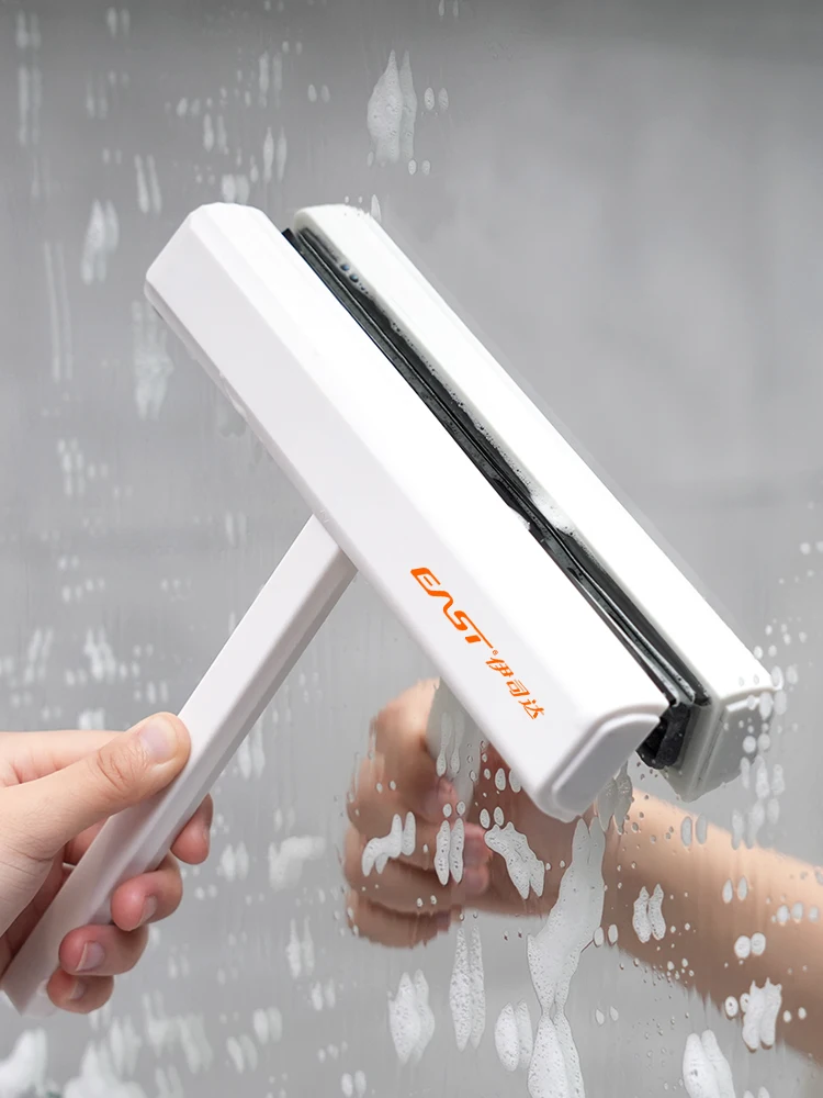 마그네틱 벽걸이 청소 와이퍼 가정용 와이퍼 청소 브러시, 욕실 유리 클리너 창 청소 도구